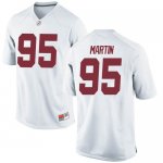 Men's Alabama Crimson Tide #95 Jack Martin White Replica NCAA College Football Jersey 2403PPFE7